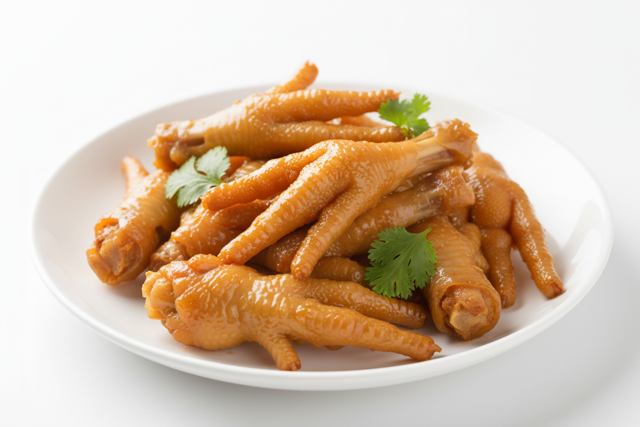 cooked chicken feet