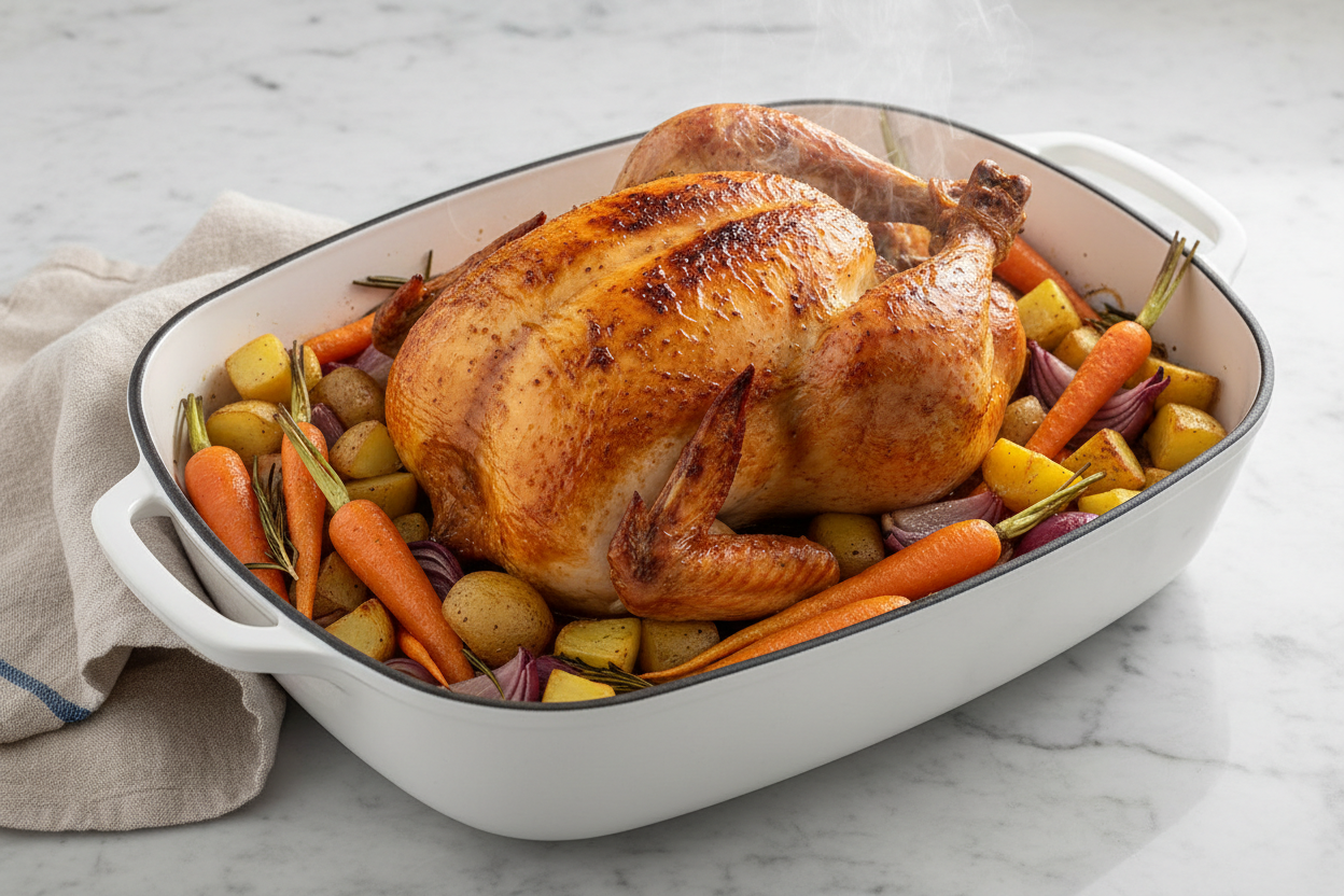roasted whole chicken